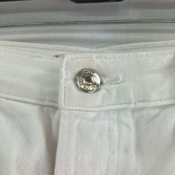 Free People Maggie Mid Rise Denim Shorts -Optic White- Size 25- NWT - Picture 5 of 11